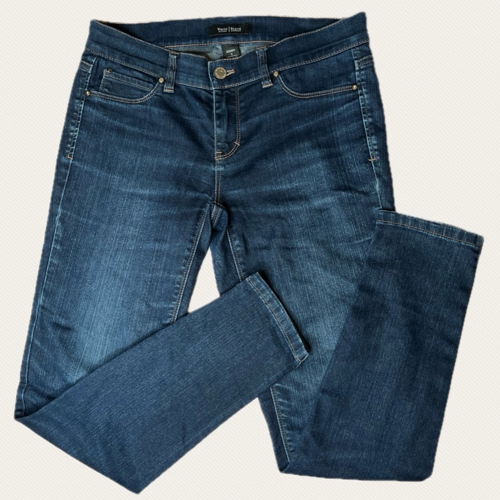 White House Black Market St Honoré Skinny Dark Wash Jeans size Small 570130742